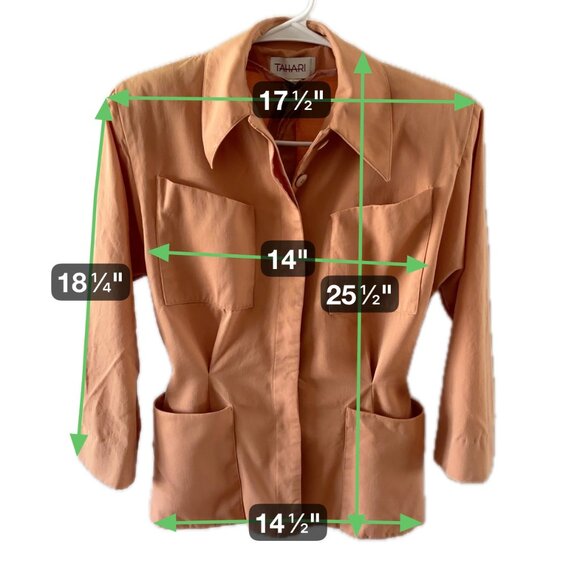 Vintage Women’s Tahari Skirt Suit Set in Terracotta Peach Size 6 - Picture 2 of 16